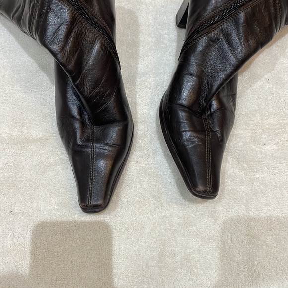 Brown Leather Boots by Town Shoes - Picture 2 of 5
